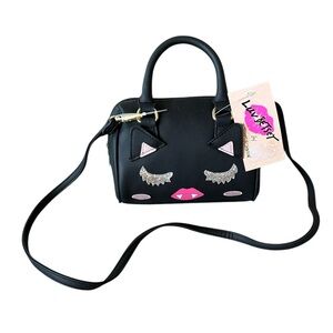 NWT Betsey Johnson Halloween Cute Vampire Black and Pink Mini Bag
